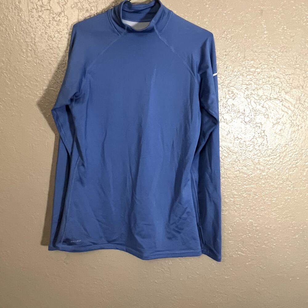 Nike Pro mockneck fleece blue large
